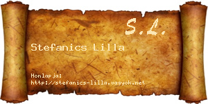 Stefanics Lilla névjegykártya